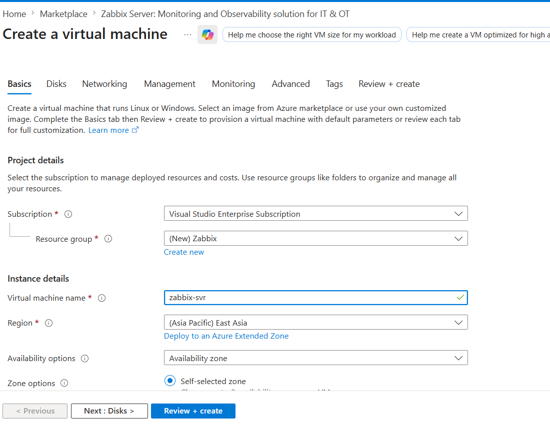 Create VM Azure