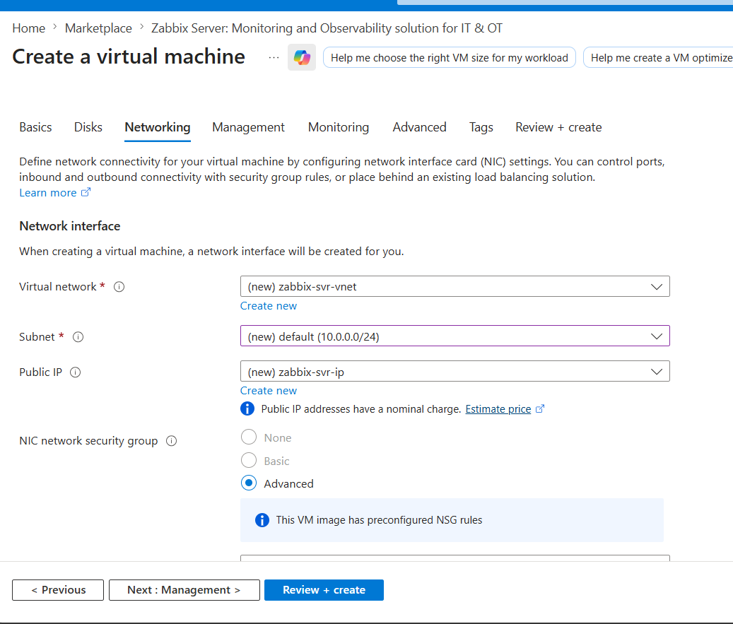 Azure Networking/Public IP configuration